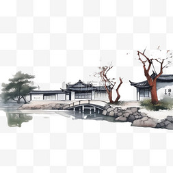 中国风插画建筑图片_中国风中国古典建筑