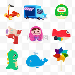 飞机玩具素材图片_六一儿童节童年玩具