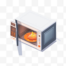 隔层式烤箱图片_卡通手绘厨具烤箱