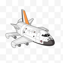 免抠素材飞机图片_手绘插画风免抠元素玩具飞机