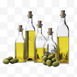 手绘插画风免抠元素橄榄油