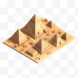 25D场景免抠素材埃及金字塔