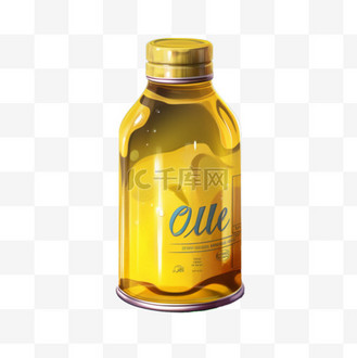 手绘插画风免抠元素食用油
