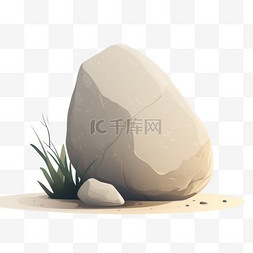 卡通手绘石头石子