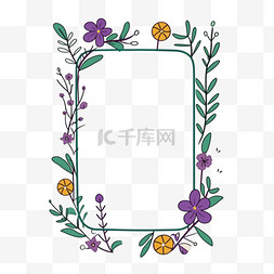 极简花卉图片_小清新植物花卉极简边框