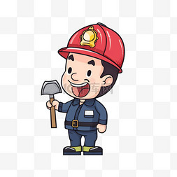 消防员卡通图片图片_卡通手绘消防救援消防员