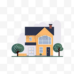 手绘房屋元素图片_卡通手绘住宅房屋房子
