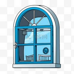 手绘窗户插画图片_卡通手绘门窗窗户
