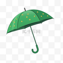 拿着雨伞的小朋友图片_卡通手绘日用品雨伞