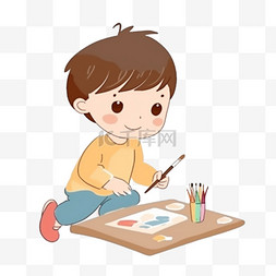 卡通手绘画画儿童
