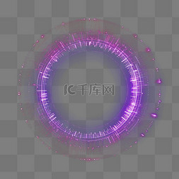 光环图片_紫色科技光环光圈粒子光效光点光