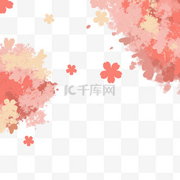 粉色樱花树丛