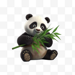 绿马玩偶图片_可爱的3D卡通熊猫公仔动物形象