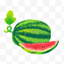 夏季新鲜西瓜图片_新鲜水果西瓜