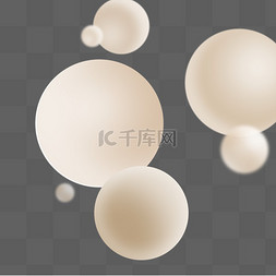 漂浮元素圆形图片_卡其色气球漂浮装饰圆形泡泡球体