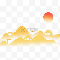 山水风光图片_山水阁楼风景