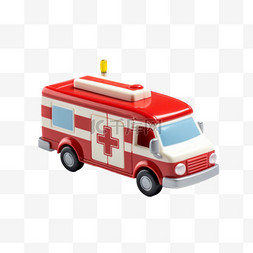 卡通动漫3D儿童玩具救护车