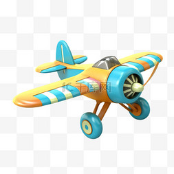 飞机卡通卡通图片_卡通动漫3D玩具飞机