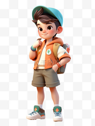 卡通吐舌头男孩图片素材_卡通3d小孩形象男孩