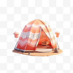 3D立体露营野外休闲帐篷