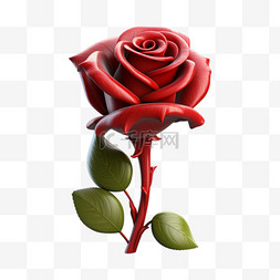 红色玫瑰图片_3D植物植被花朵红色玫瑰