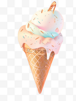 3d立体食品冰淇淋可爱模型