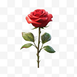 红色花朵植物图片_3D植物植被花朵红色玫瑰