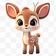 3DC4D立体可爱小鹿