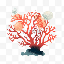 珊瑚插画免扣元素