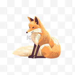 狐狸动物儿童插画免扣元素