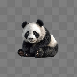 3d立体熊猫图片_熊猫毛绒3D立体动物