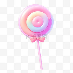 彩色棒棒糖图片_3d可爱元素棒棒糖物模型彩色立体