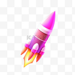 火箭元素logo图片_直播间礼物火箭图标免扣元素