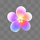 花朵图标礼物彩色3D立体
