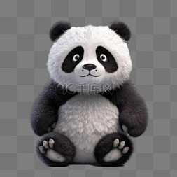熊猫毛绒3D立体动物国宝