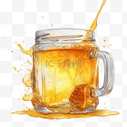 蜂蜜品种图片_金黄色蜂蜜水饮品