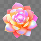3D立体玫瑰花图标礼物彩色