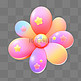 花朵彩色3D立体图标礼物