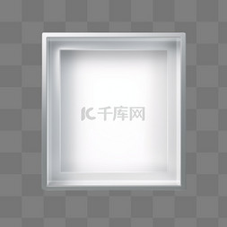 水晶边框素材图片_写实风格的方形玻璃框边框