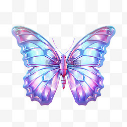 立体蝴蝶图片_漂亮的紫色蝴蝶元素立体感