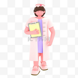 医务人员图片_3D立体C4D人物形象医务人员护士