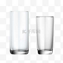饮料饮品玻璃杯图片_满的和空的玻璃杯