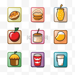 勺子奶酪图片_食物图标收藏。