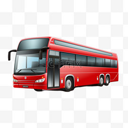 白色海报模型图片_旅游巴士写实广告模板
