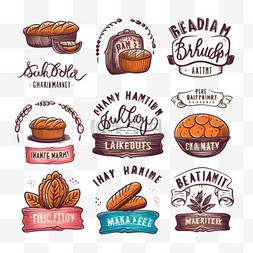 甜饼图片_手工绘制的面包店标识