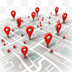 地理点图片_真实的位置图固定GPS指针标记矢量