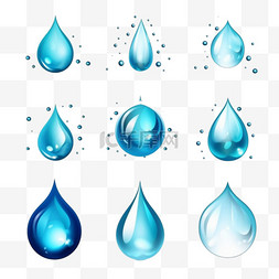 雨水设计图片_水滴设计元素向量集