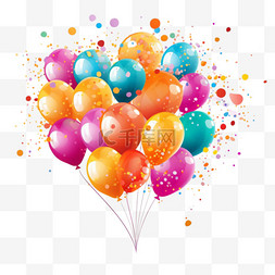 节日装饰气球图片_可爱多彩的装饰性气球