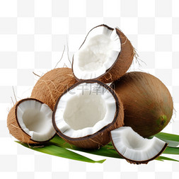 几合椰子图片_夏季质感椰子水果