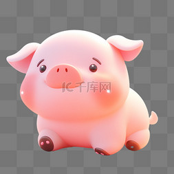 3d卡通可爱动物图片_3D立体黏土动物可爱卡通小猪
